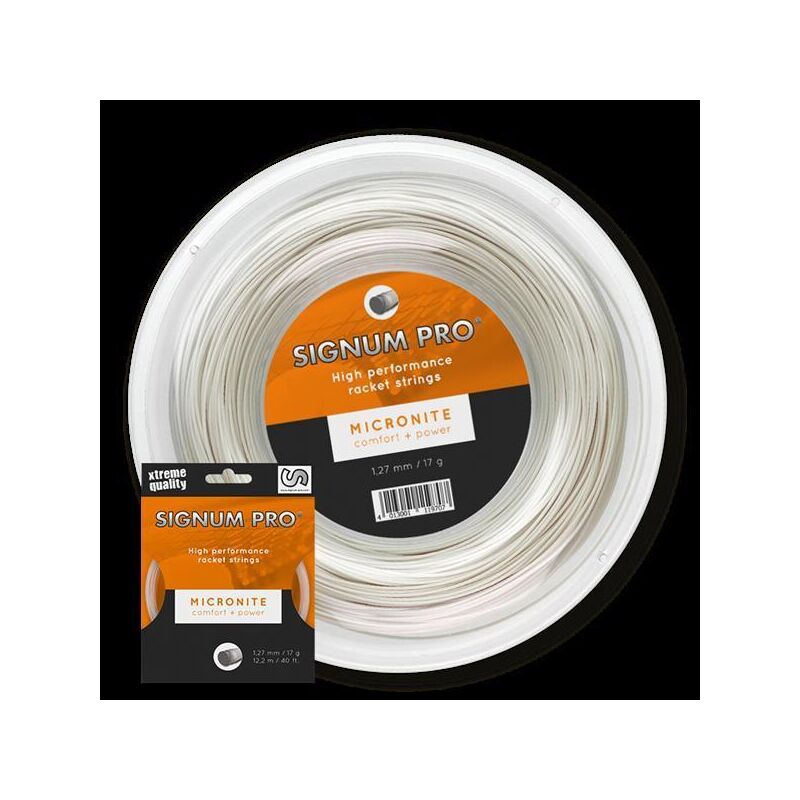 Bobina De Cordaje De Tenis Signum Pro Micronite – Multifilamento Con Núcleo Natural – Comodidad Extrema, Potencia Y Protección Para El Brazo